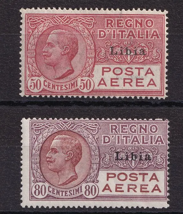 Italian Libya 1928/1929 - Stamps of Italy's Aerial Post (P.A