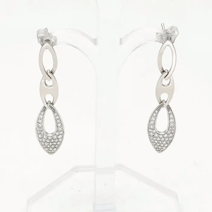 Earrings - 18 kt. White gold Diamond (Natural)