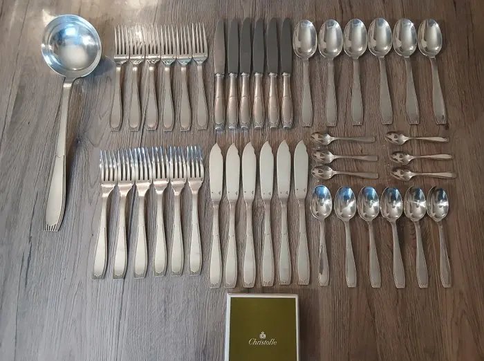 Christofle - Luc Lanel - Cutlery set for 6 (43) - Saigon - Silver