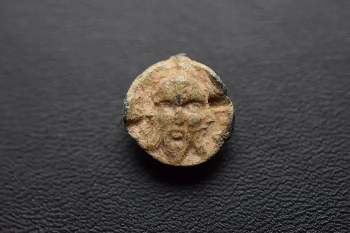 Late Roman/Early Byzantine Lead Ancient Roman Triform Head Lead Seal