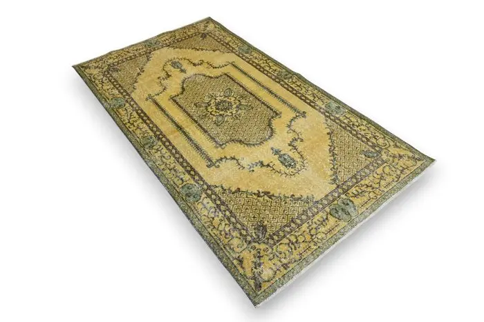 Yellow vintage - Rug - 210 cm - 115 cm - with certificate
