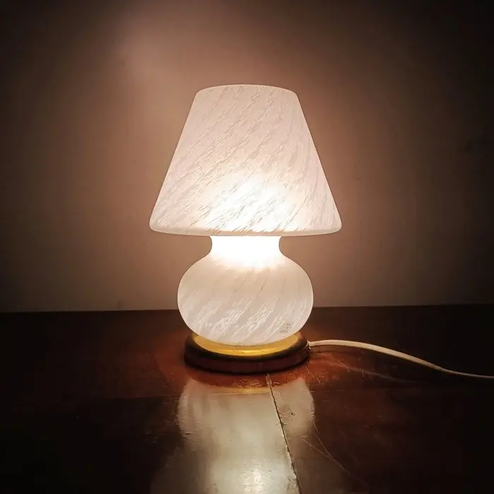 Vetri di Murano 004 - Selene Illuminazione - Table lamp - Swirl - Gilt brass