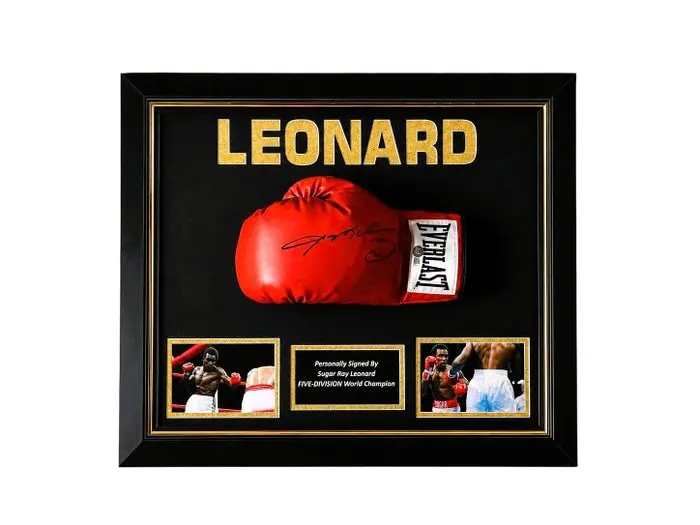 Sugar Ray Leonard - Premium Frame -Olympic gold medallist. - Singed