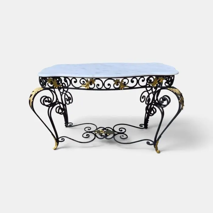 Table - Marble, Iron, Gold