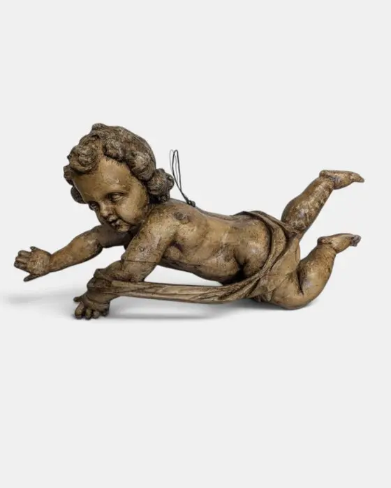 Sculpture, Barok engel - 54 cm - Wood