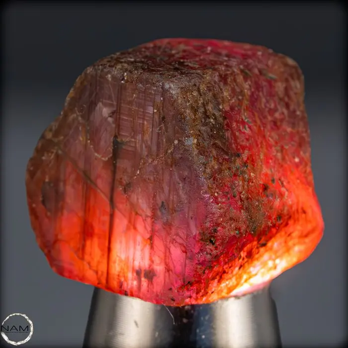 Natural Trapiche Ruby – Rough crystal with distinctive...