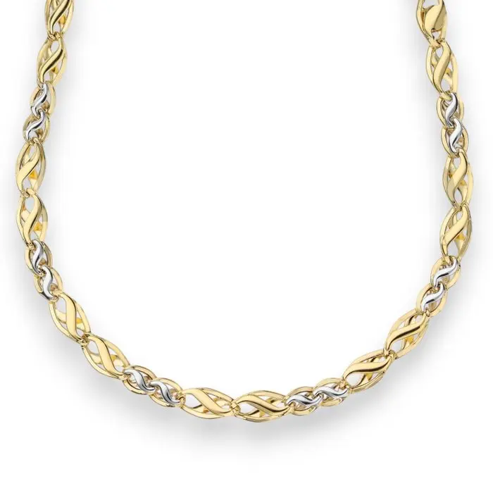Necklace - 18 kt. Yellow gold, White gold - Necklace 50 cm 18k 12.2 g
