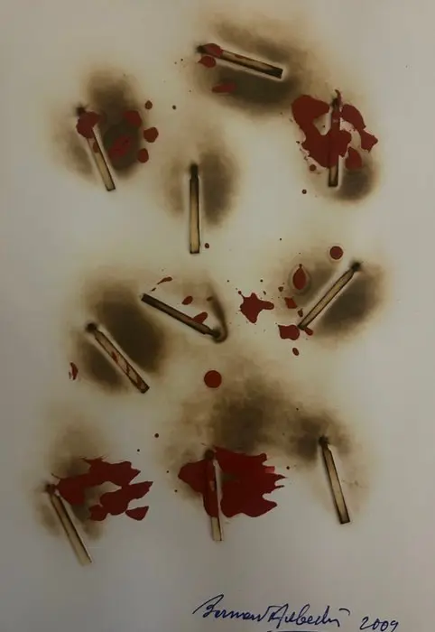 Bernard Aubertin (1934-2015) - Dessin Du Feu
