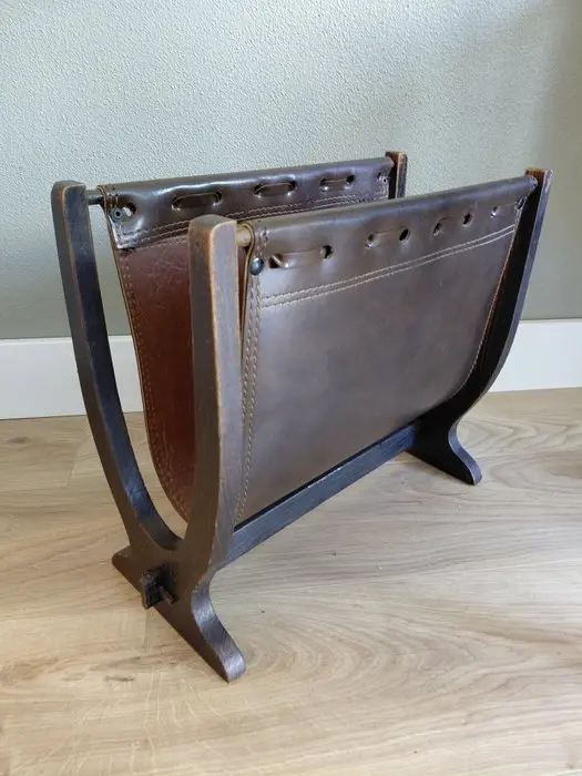 Magazine rack - Oak - Vintage
