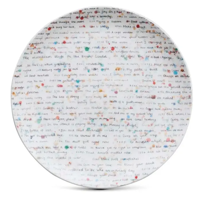 Damien Hirst (1965) - All Over Text Plate · Heni