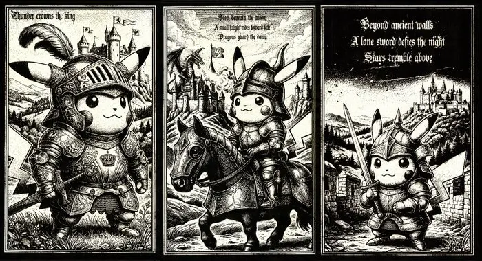 Æ (XX-XXI) - BUNDLE!! Pikachu: Knights of the Thunder...