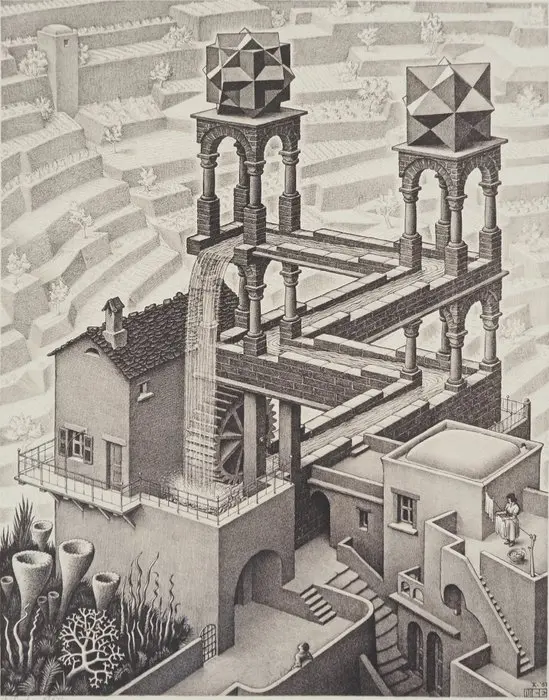 M.C. Escher (1898-1972) - Cascade