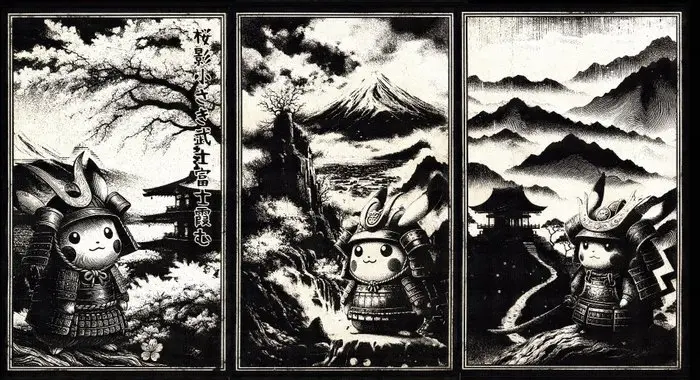 Æ (XX-XXI) - Set of 3 – Pikachu – “Sakura Sentinel ·...