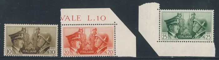 Italy Kingdom - Asse, complete unissued series no. 457A/457C.