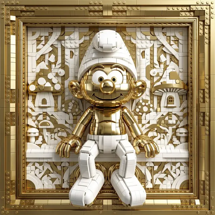 Artxlife - The Gold Smurf’s Lego Portrait