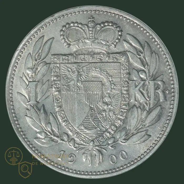 Liechtenstein. Johann II. 1 Krone 1900 ZELDZAAM (No reserve price)