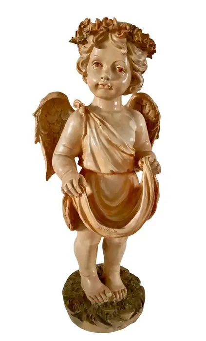Decorative sculpture - Winged angel - 40 cm - Vintage - Composite - 1990-2000