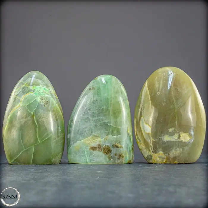 Grüner Mondstein Freiform-Set – Zeitlose Eleganz in...