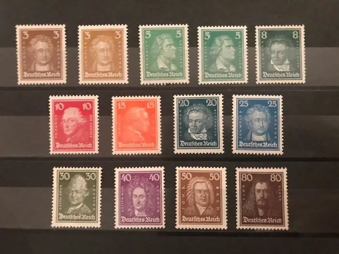German Empire 1926 - Famous Germans - MNH - Michel 385/397