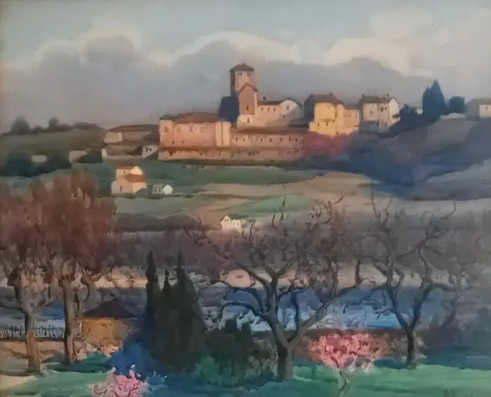 Hippolyte Madelaine (1871-1966) - Guny le jardin à Brignais