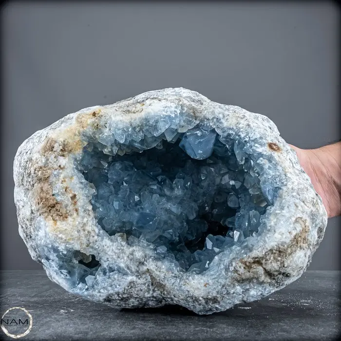 Natural Celestite druse – Sky-blue treasure from the earth.- 6053.33 g
