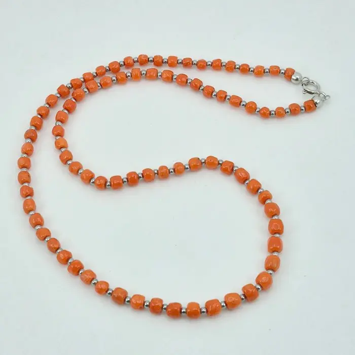 Silver Necklace - CORALLO MEDITERRANEO