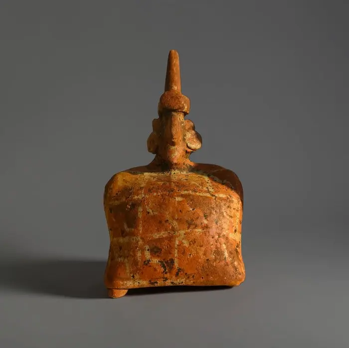 Pre-Columbian - Nayarit Ceramic Seated Figure With...