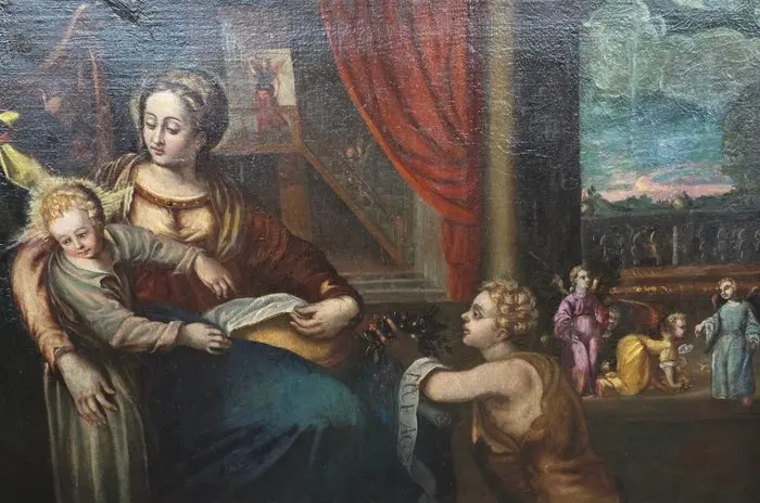 Italian school (XVII) - Escena religiosa