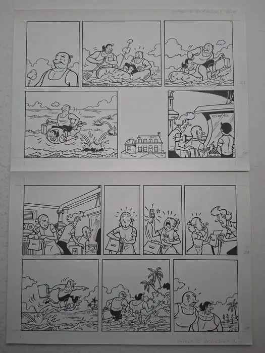 Luc Morjaeu - 1 Original page - Suske en Wiske...