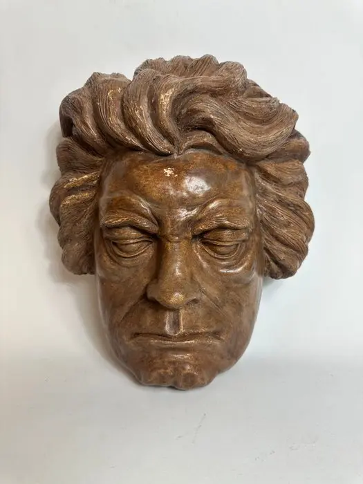 Sculpture, Maschera Beethoven - 33 cm - Earthenware