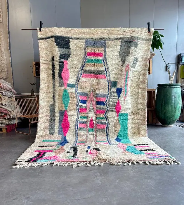 Handwoven Colorful Boujaad Rug