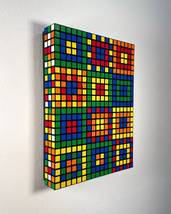 Giovanni Contardi - Rubik's Cube Mosaic - Chromatic Modules III