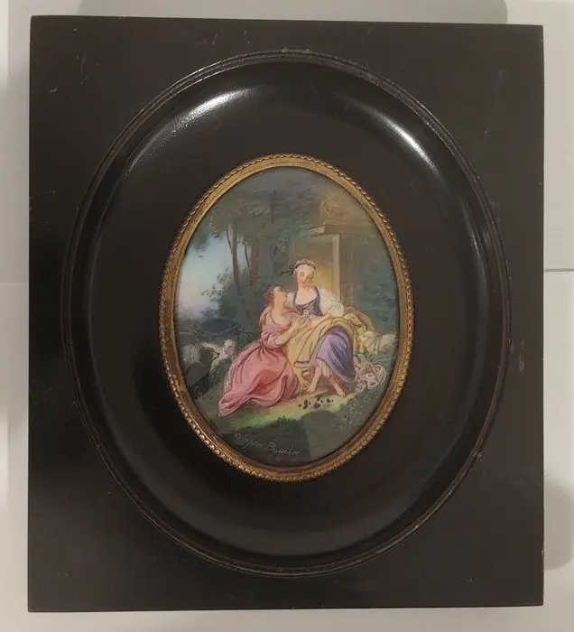 D'après boucher - Scène pastorale