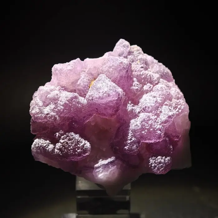 ESTETICA FLUORITE VIOLA ZUCCHERATA, MESSICO Cristalli su matrice - Altezza: 76 mm - Larghezza: 64 mm- 202 g