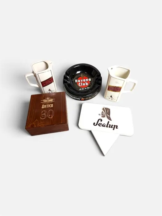 Miscellanea - Advertising sign (5) - Wood, Ceramic