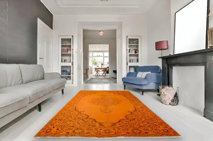 Orange vintage - Rug - 280 cm - 175 cm - √ handmade √ certificate