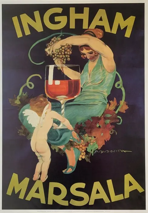 Marcello Dudovich (After) - Ingham Marsala - Reprint Artprint - 70 x 50 cm