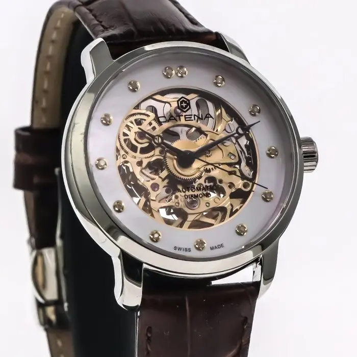 Catena - Skeleton Diamond Automatic Swiss Watch...