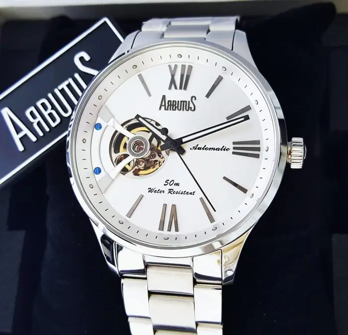 Arbutus - Automatic - Open Heart - Sapphire - Steel - NEW - Men - 2026