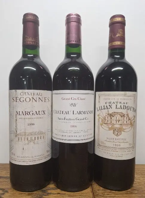 1988 Chateau Segonnes 1996 Chateau Larmande & 1999...