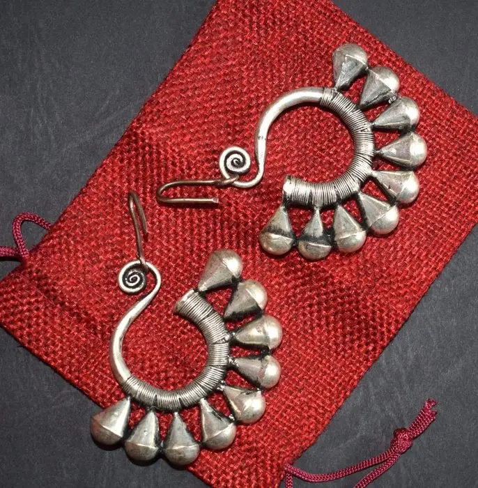 Traditional 70 mm earrings Miao - Hmong