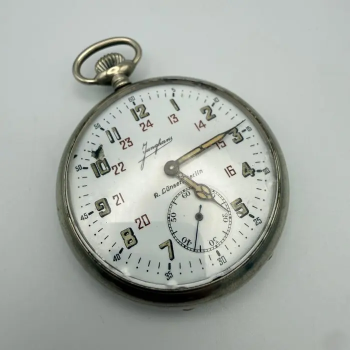 Junghans - Taschenuhr mit 24-Stunden-Skala – A. Lünser, Berlin - 1900-1949