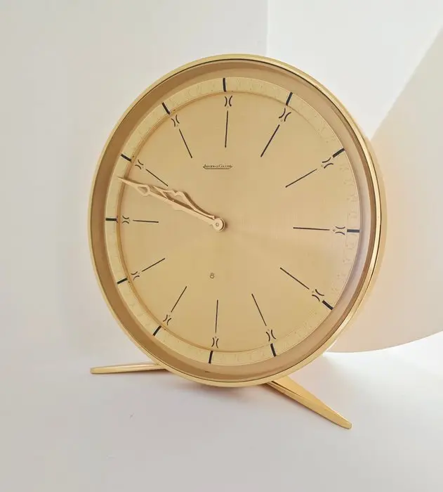 Table clock - Jaeger-LeCoultre - Vintage - Gilt brass - 1950-1960