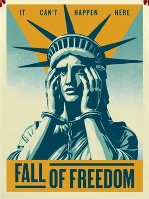 Shepard Fairey (OBEY) (1970) - Fall Of Freedom (Signed)No reserve