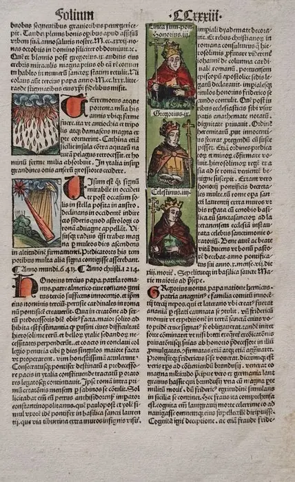 Hartmann Schedel - De Kroniek van Neurenberg - Komeet & Vuurregen