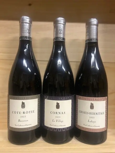 2022 Domaine Yves Cuilleron Côte-Rotie Bassenon, Cornas Le Village, Crozes-Hermitage Labaya - Côte Rotie, Cornas, Crozes-Hermitage - 3 Flaskor (0,75L)
