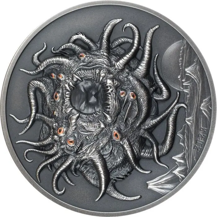 Palau. 20 Dollars 2023 Azathoth Howard Phillips Lovecraft, 3 Oz (.999)