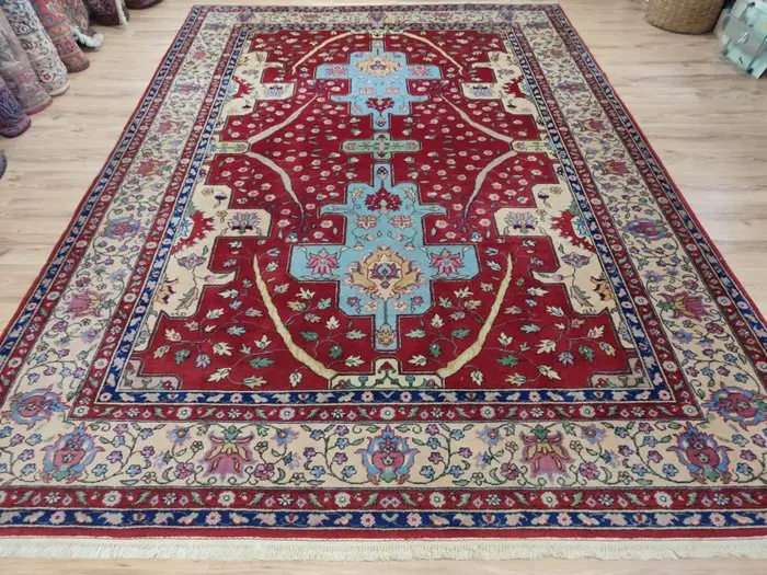 Tabriz - Rug - 3.5 m - 2.5 m - Floral Scene Indo Design!