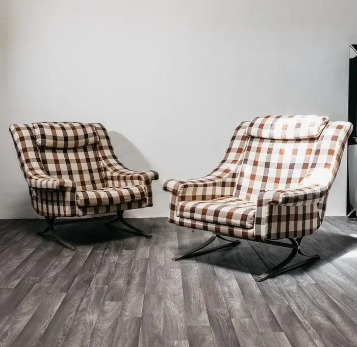 Arflex - calka - Armchair (2) - Grand Prix - Steel, Textile