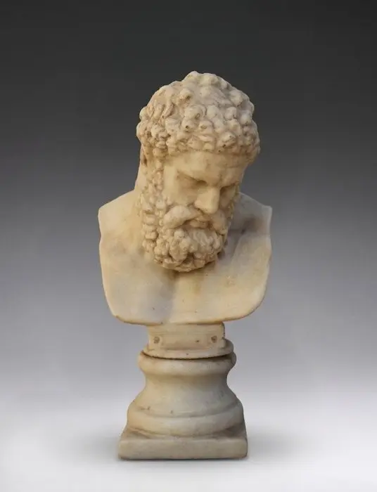 Sculpture, Ercole - 19 cm - Reconstructed Carrara marble